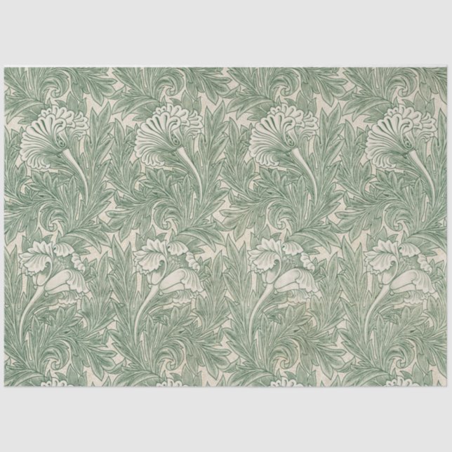 Papel De Seda Patrón de flores, William Morris (Anverso)