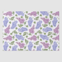 Patrón de flores y hojas de lilo