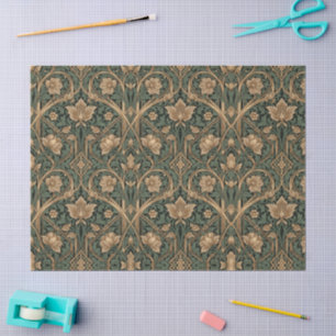 Papel De Seda Patrón de follaje floral Art Nouveau de William Mo