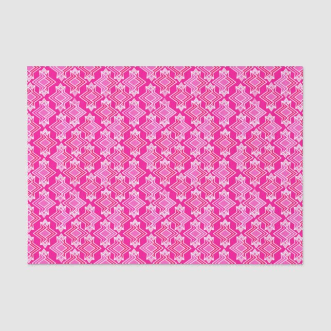 Papel De Seda Patrón de fondo Art Deco, rosa fucsia (Anverso)