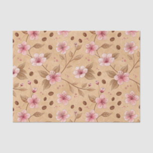 Papel De Seda Patrón de forro de café Flor de Cerezo (5)