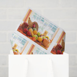 Papel De Seda Patrón de foto de mesa de cosecha clásica de cornu