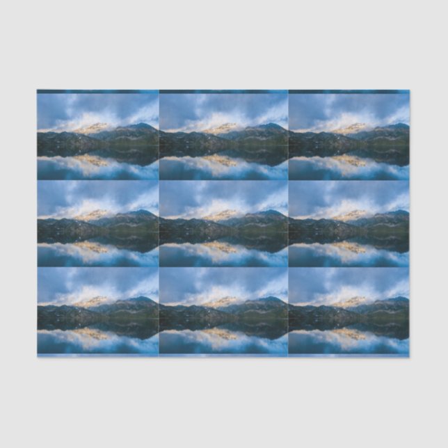 Papel De Seda Patrón de fotografía de la naturaleza panorámica d (Anverso)