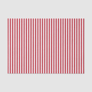 Papel De Seda Patrón de franjas blancas - fondo rojo Personaliza
