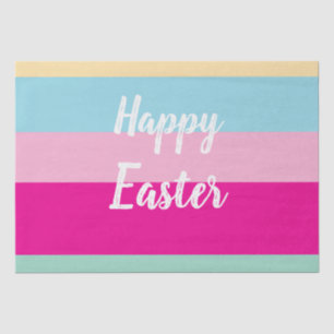 Papel De Seda Patrón de franjas coloridas Feliz tarjeta plana de