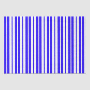 Papel De Seda Patrón de franjas verticales blancas azules