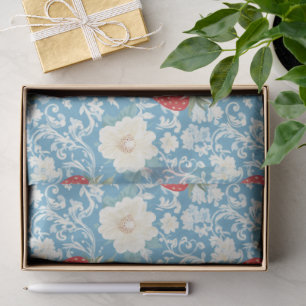 Papel De Seda Patrón de Fresa Cottagecore 