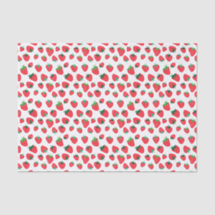 Papel De Seda Patrón de fresa del Pastel Rojo