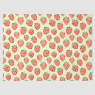 Papel De Seda Patrón de fresas acuáticas modernas