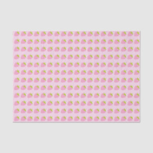 Papel De Seda Patrón de Fresas Rosadas Lindas