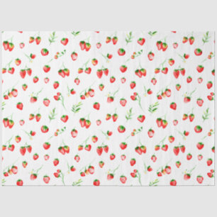 Papel De Seda Patrón de Fresas y Margaritas