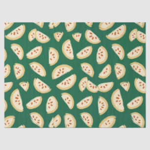 Papel De Seda patrón de fruta de guayaba verde vibrante