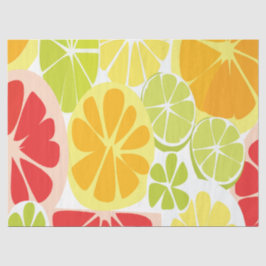 Papel De Seda Patrón de Frutas Cítricas