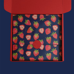 Papel De Seda Patrón de frutas de fresa de verano