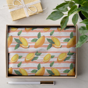 Papel De Seda Patrón de frutas de mango con hojas verdes