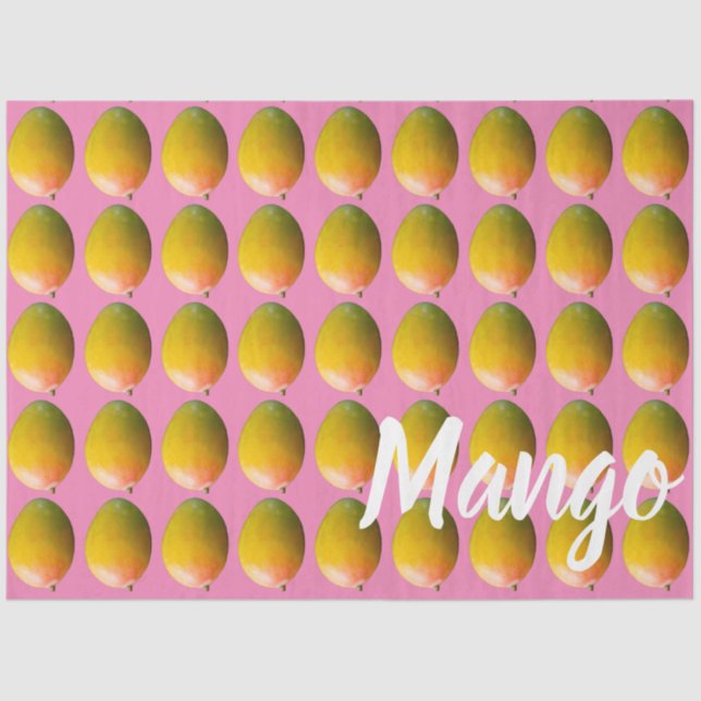 Papel De Seda Patrón de frutas de mango para vegetarianos y vega (Anverso)