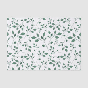 Papel De Seda Patrón de fusión de acuarela verde rústico