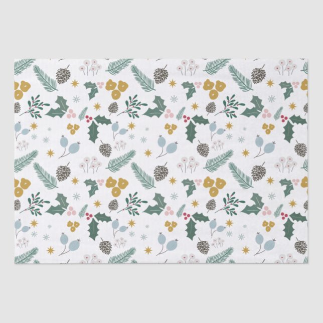 Papel De Seda Patrón de fusión de Navidades sobredimensionados m (Anverso)