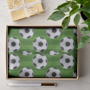 Papel De Seda Patrón de fútbol europeo verde