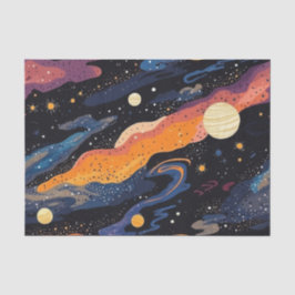 Papel De Seda patrón de galaxia universo astronomía