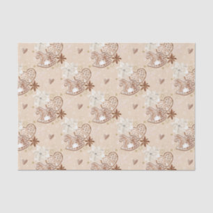 Papel De Seda Patrón de Galleta de Caballo Mecedor de Jengibre B