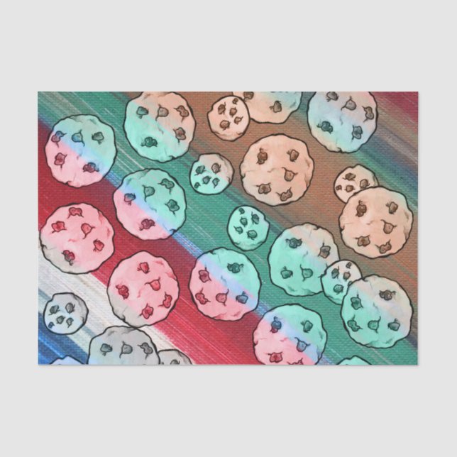 Papel De Seda Patrón de Galletas con Chips de Chocolate          (Anverso)