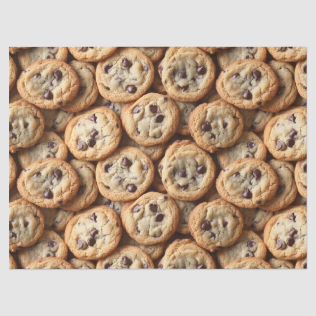 Papel De Seda Patrón de Galletas con Chips de Chocolate Temática (Anverso)