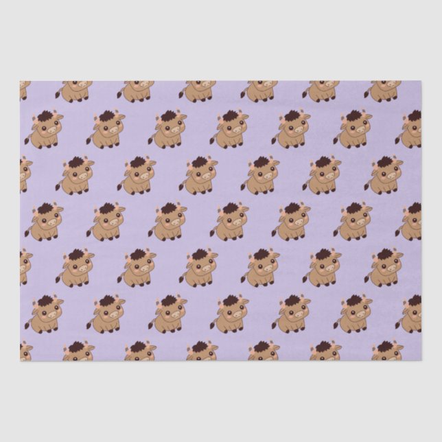 Papel De Seda Patrón de ganado (Anverso)