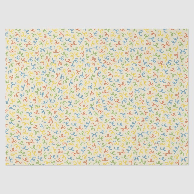 Papel De Seda Patrón de garabatos de Chef Noodle Doodle  (Anverso)