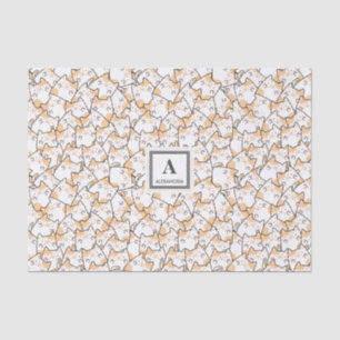 Papel De Seda Patrón de gato kawaii