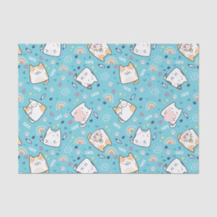 Papel De Seda Patrón de gato kitty caprichoso