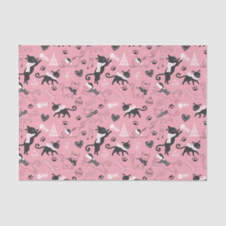 Papel De Seda Patrón de gato Kitty Navidades de invierno