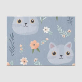 Papel De Seda Patrón de gato lindo