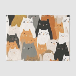 Papel De Seda Patrón de gatos