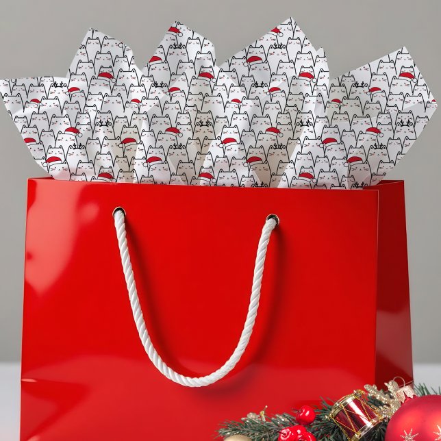 Papel De Seda Patrón de gatos de Navidad (Subido por el creador)