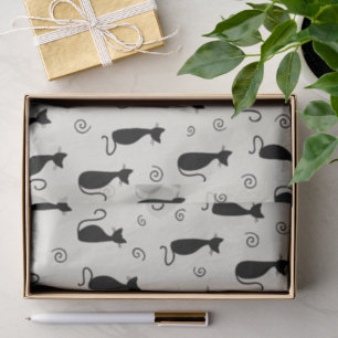 Papel De Seda Patrón De Gatos, Gatos Cutos, Gatos Negros, Gatito