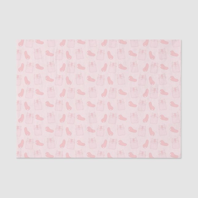 Papel De Seda Patrón de gatos rosas y gelatinas (Anverso)