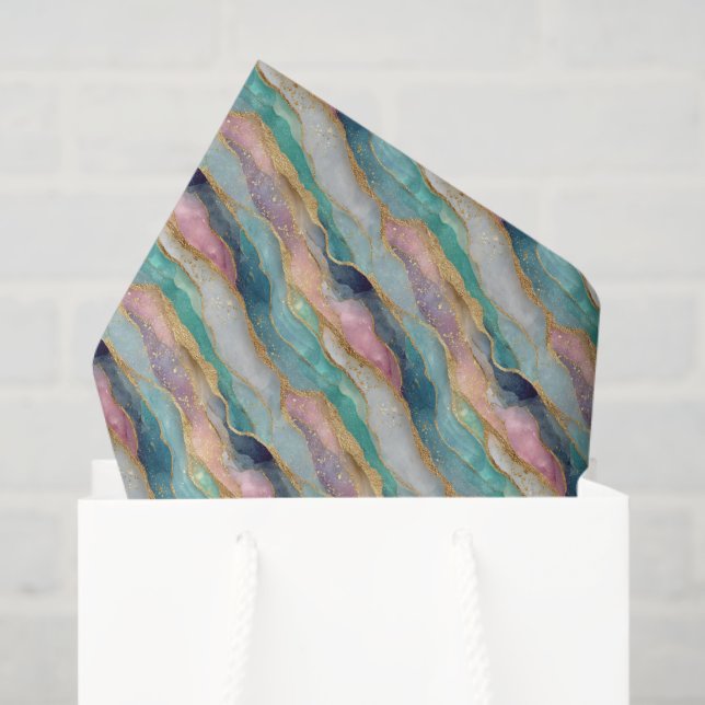 Papel De Seda Patrón de Geoda Abstracta (Bolsa de regalo)