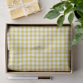 Papel De Seda Patrón de gingham amarillo cálido lindo