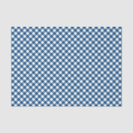 Papel De Seda Patrón de Gingham azul de Moda de país