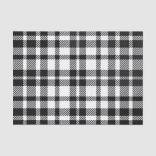 Papel De Seda Patrón de Gingham blanco y negro
