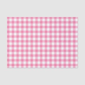 Papel De Seda Patrón de Gingham rosa