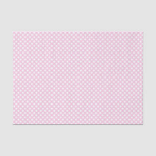 Papel De Seda Patrón de Gingham rosa Rubor