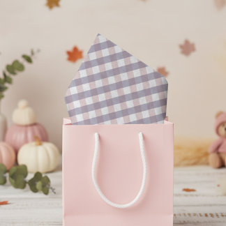 Papel De Seda Patrón de Gingham rosa y púrpura de Rubor