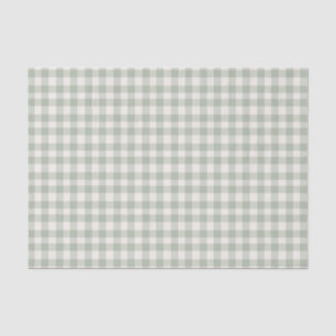 Papel De Seda Patrón de gingham verde pastel