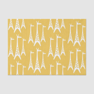 Papel De Seda Patrón de Giraffe Moderno de Mediados del Siglo