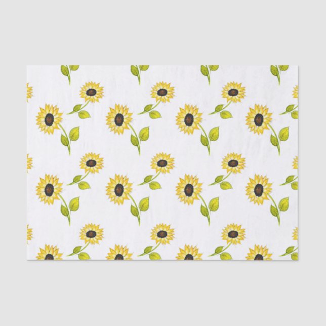 Papel De Seda Patrón de girasol (Anverso)