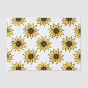 Papel De Seda Patrón de girasol