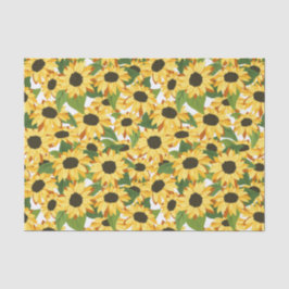Papel De Seda Patrón de girasol amarillo