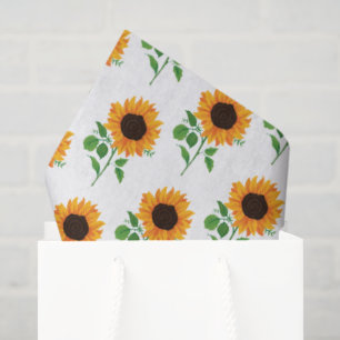 Papel De Seda Patrón de girasol amarillo floral